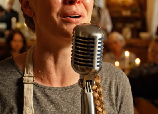 Restaurantejeren tvang opvaskemaskinen til at synge for sjov … Men et minut senere fik hendes stemme hele salen til at blive stille 🎤💔