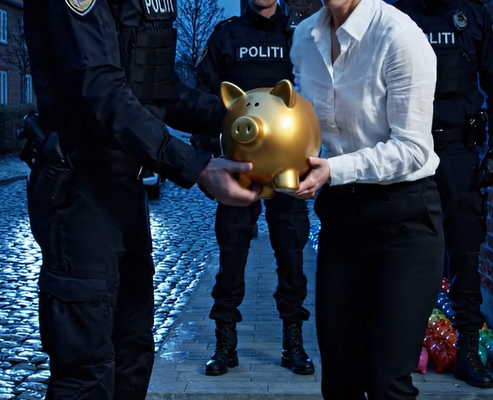 “Min seksårige søn gav hver en krone, han havde sparet op, for at hjælpe vores ældre nabo med at få strømmen tilbage. Næste morgen åbnede jeg døren og fandt vores forhave dækket af sparegrise – og politibiler, der spærrede gaden.”