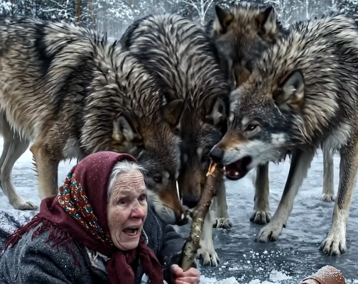 Hun trak en druknende ulv op af isen — Så kom hele flokken ud af skoven 🐺❄️