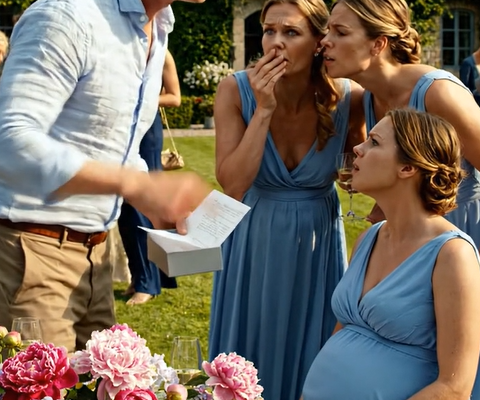 I syv år kaldte min mand mig infertil. Så forlod han mig for min gravide bedste veninde. Midt i vores babyshower lænede han sig frem med et selvtilfreds smil på læben og hviskede i mit øre: “Det må gøre så ondt at se ham endelig blive far.” Jeg kiggede ned på hans voksende mave og smilede svagt. “Det kommer til at gøre ondt for alle,” svarede jeg stille, fordi DNA-testen gemt i gaveæsken var ved at splintre deres perfekte lille verden i stykker.
