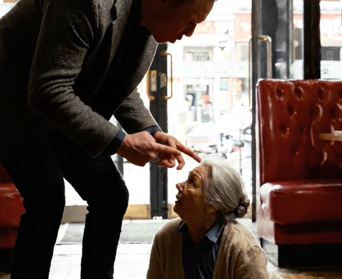 Han drillede og chikanerede den 78-årige enke på en stille café, fordi han troede, hun var forsvarsløs og helt alene. Hvad han ikke vidste var, at hendes søn var en Navy SEAL … og hans respektløshed havde konsekvenser, han aldrig kunne have forestillet sig.