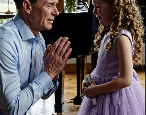 Min 8-årige datter sendte mig en besked: “Far, kom ind på mit værelse. Kun dig.” Derefter vendte hun sig langsomt om og viste mig håndaftrykkene, der dækkede hendes ryg. Jeg troede, jeg bare skulle køre hende til hendes klaverkoncert den dag… indtil en frygtelig hemmelighed afslørede, hvem det var, hun havde frygtet hele tiden.